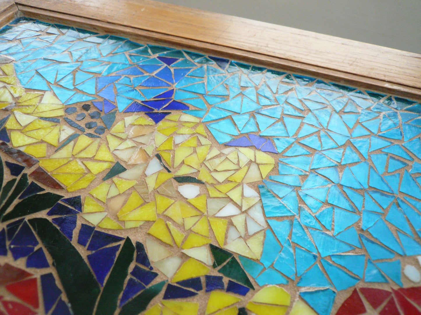 Mixed flower mosaic window, flower art, stained glass window, poppy window, flower mosaic, flower lover, garden art, flowers