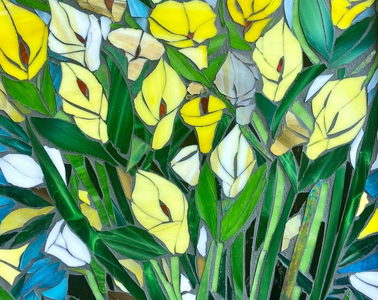 Calla Lily stained glass window